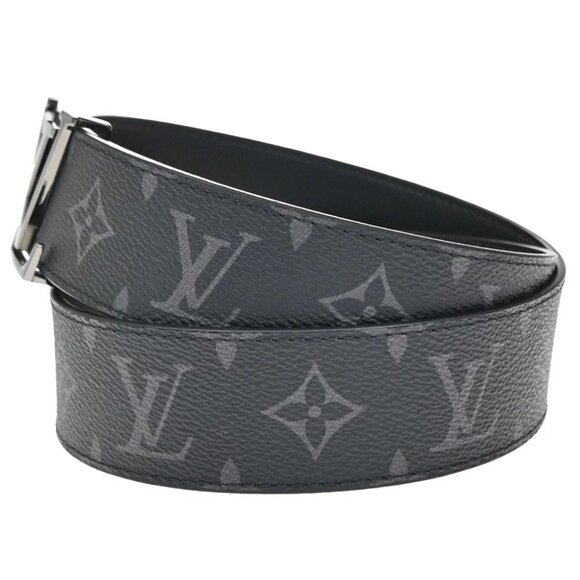LOUIS VUITTON LV Initiales Belt 40mm 85/34 Monogram Eclipse Black M9043 - Picture 2 of 12